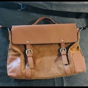 Suede Crossbody Messenger Bag (unisex)